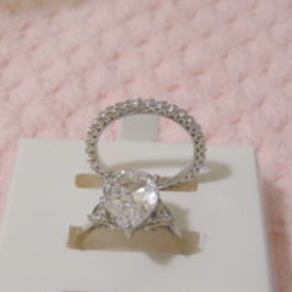 Radiance by Absolute Pear-shape Simulated Diamond & Eternity Band 9 - Picture 3 of 3